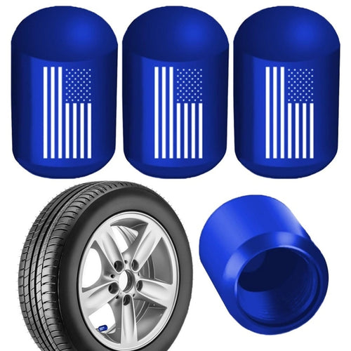 4pcs /Set Car Tire Capsule Aluminum Alloy Screw Dustproof Valves(Blue) - HoMEdemic™ 