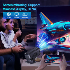 HY320 1080P 390ANSI 4K Android 11 Projector With Wifi 6 Bluetooth 5.0 Support Miracast / Airplay / DLNA US Plug - HoMEdemic™ 