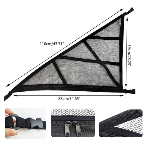 SUV Ceiling Storage Net Car Roof Mesh Storage Bag Suitable For 3-handle Models, Specification: Extra Large Size - HoMEdemic™ 