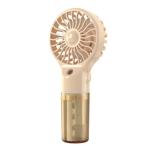 USB Rechargeable Handheld Misting Fan Portable Hydration Electrical Fan(Yellow) - HoMEdemic™ 