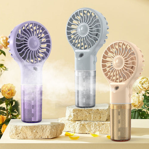 USB Rechargeable Handheld Misting Fan Portable Hydration Electrical Fan(Purple) - HoMEdemic™ 