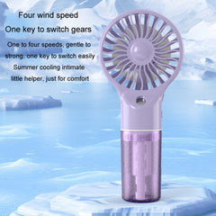 USB Rechargeable Handheld Misting Fan Portable Hydration Electrical Fan(Yellow) - HoMEdemic™ 