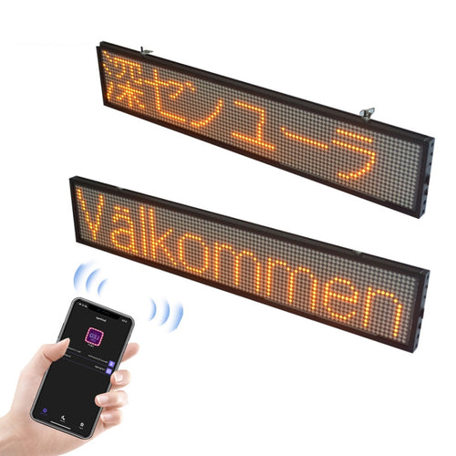 Wifi Scrolling LED Sign Message Board Support Multi-Languauge Monochrome 260x95x15mm  (Black Frame) - HoMEdemic™ 