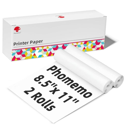 Phomemo 2 Rolls Letter Thermal Paper Use With M08F Printer Holder For M832/M833/M834/M835/P831/Q302 Printer - HoMEdemic™ 