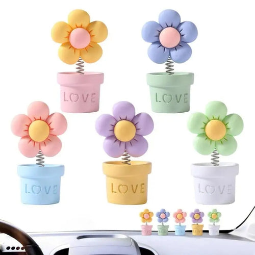 Simulated Small Flowerpot Car Center Console Decorative Ornaments(Random Color Delivery) - HoMEdemic™ 