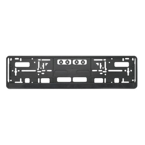 European Standard Single-strip Plastic License Plate Frame, Specification: Black - HoMEdemic™ 