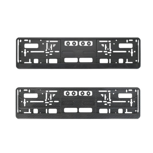 European Standard Single-strip Plastic License Plate Frame, Specification: Black - HoMEdemic™ 