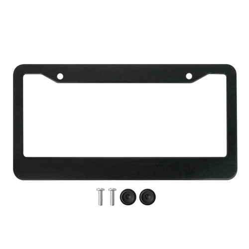 American Standard Aluminum Alloy License Plate Frame Including Accessories, Specification: Round Hole Aluminum Black - HoMEdemic™ 