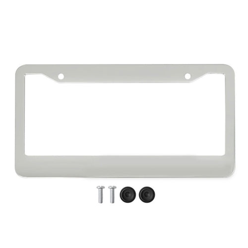 American Standard Aluminum Alloy License Plate Frame Including Accessories, Specification: Round Hole Aluminum Spray White - HoMEdemic™ 