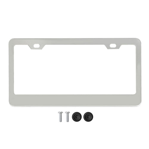 American Standard Aluminum Alloy License Plate Frame Including Accessories, Specification: Square Hole Round Corner Aluminum Spray White - HoMEdemic™ 