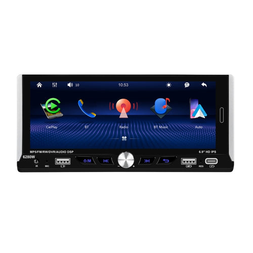 Single Spindle 6.9 inch MP5 With Knob Player Carplay Function Car MP4 Backup Camera, Specification: Standard - HoMEdemic™ 