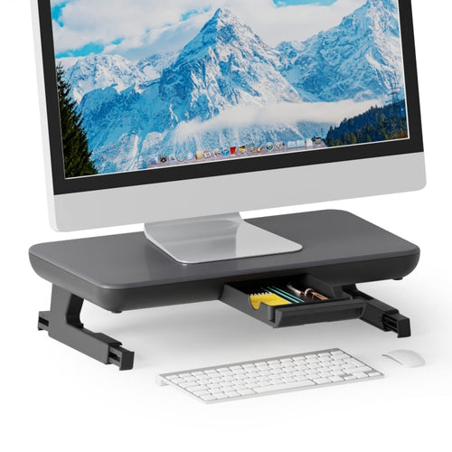 Oimaster Monitor Stand Riser Adjustable Height Laptop Bracket With Storage Drawer, Spec: Basic - HoMEdemic™ 