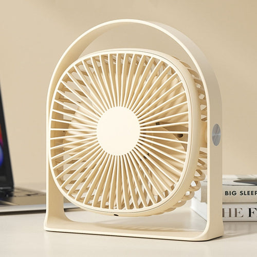 Lightweight USB Charging Nightlight Desktop Fan Summer Office Student Outdoor Multifunctional Small Fan(Beige) - HoMEdemic™ 