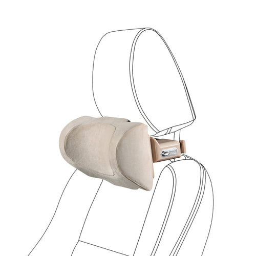 Vehicle Sleeping Pillow Passenger Rear Headrest Neck Protection Seat Side Rest Occupancy Pillow(Light Beige) - HoMEdemic™ 