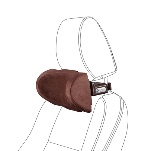 Vehicle Sleeping Pillow Passenger Rear Headrest Neck Protection Seat Side Rest Occupancy Pillow(Brown) - HoMEdemic™ 