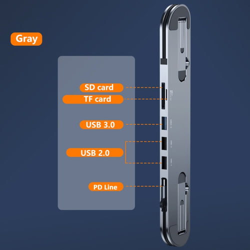 5 Ports USB-C/Type-C HUB Docking Station Laptop Stand Holder - HoMEdemic™ 