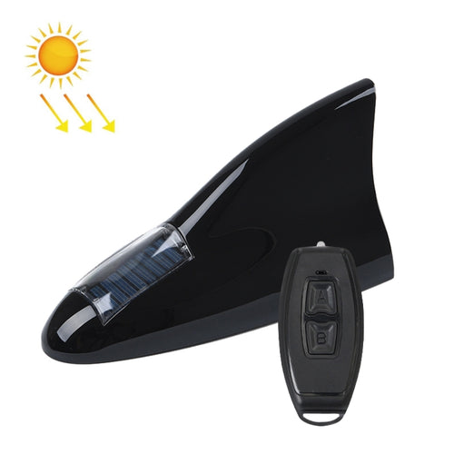 Solar Remote Control Signal Radio Shark Fin Antenna Anti-Tailgating Roof Warning Light(Black) - HoMEdemic™ 