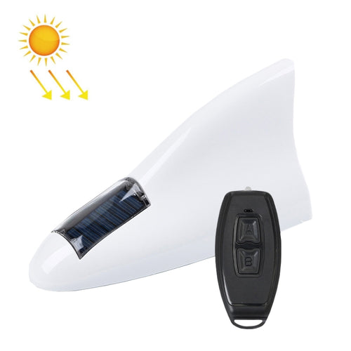 Solar Remote Control Signal Radio Shark Fin Antenna Anti-Tailgating Roof Warning Light(White) - HoMEdemic™ 