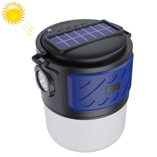 DV-V12 Outdoor Solar Camping Light FM Card Bluetooth Speaker(Blue) - HoMEdemic™ 