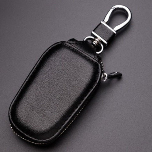 Leather Men Multifunctional Car Key Bag Large Capacity Universal Waist Hanging Key Storage Bag(Black) - HoMEdemic™ 