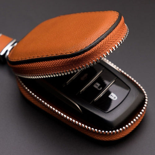 Leather Men Multifunctional Car Key Bag Large Capacity Universal Waist Hanging Key Storage Bag(Brown) - HoMEdemic™ 