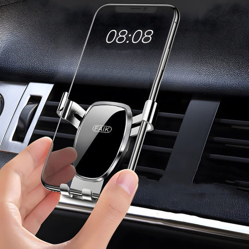 FAIK Car Cell Phone Holder Air Vent Triangle Gravity Sensor Car Phone Bracket, Color: Black Frosted Model - HoMEdemic™ 