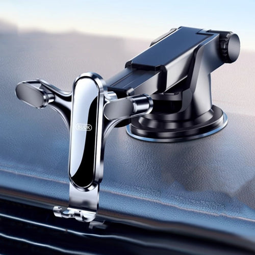 BUDK Triangle Gravity Sensor Car Phone Bracket Car Air Vent Navigation Holder, Model: Suction Cup Base Model - HoMEdemic™ 