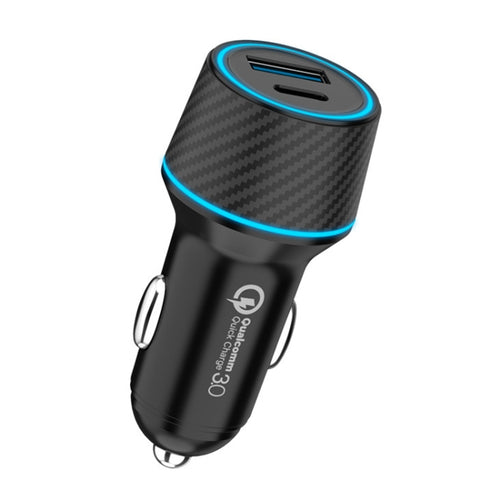 QIAKEY Dual Fast Charging Charger One To Two Cigarette Lighter, Size: TH219 48W(Black) - HoMEdemic™ 