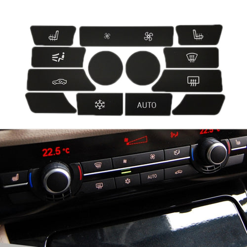 For BMW 5 Series/7 Series/X5/C6/F10/F01/F15 Air Conditioning Button Repair Sticker, Style: A 13pcs No OFF - HoMEdemic™ 