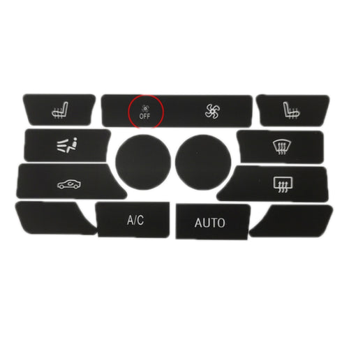 For BMW 5 Series/7 Series/X5/C6/F10/F01/F15 Air Conditioning Button Repair Sticker, Style: A 13pcs With OFF - HoMEdemic™ 