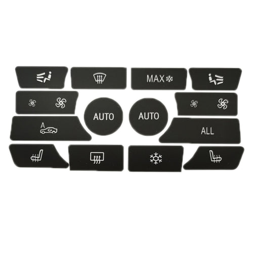 For BMW 5 Series/7 Series/X5/C6/F10/F01/F15 Air Conditioning Button Repair Sticker, Style: B 14pcs No OFF - HoMEdemic™ 