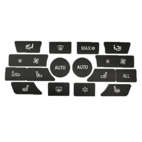 For BMW 5 Series/7 Series/X5/C6/F10/F01/F15 Air Conditioning Button Repair Sticker, Style: C 16pcs No OFF - HoMEdemic™ 