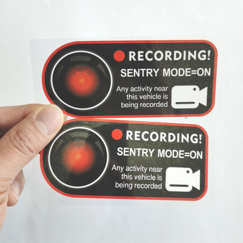 For Tesla Model 3/Y/S/X Sentry Mode Warning Sticker(English) - HoMEdemic™ 