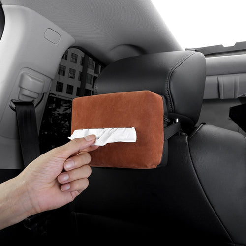 Auto Tissue Box Cover Car Center Console Armrest Box Tissue Holder(Brown) - HoMEdemic™ 