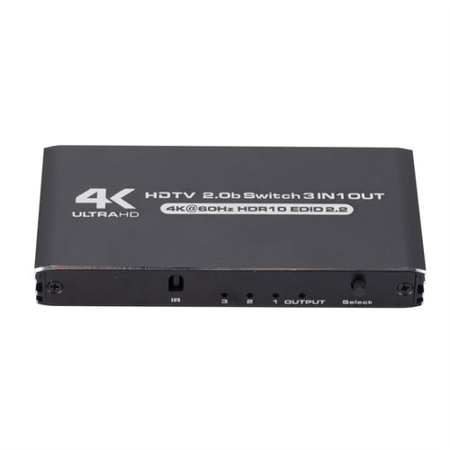 120Hz HDMI2.0 4K With Remote Control Switcher HDCP2.2 Version 3 Into 1 Out Video Converter - HoMEdemic™ 