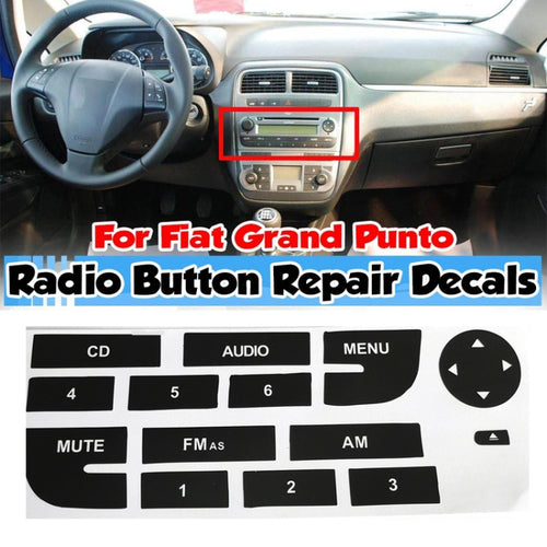 2pcs For Fiat Grand Punto Multimedia Radio Button Repair Sticker - HoMEdemic™ 