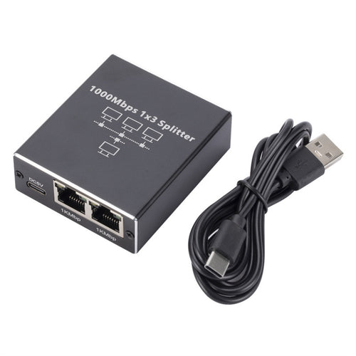 1 To 3 Gigabit Network Splitter Network Sharer RJ45 Network Cable Splitter - HoMEdemic™ 