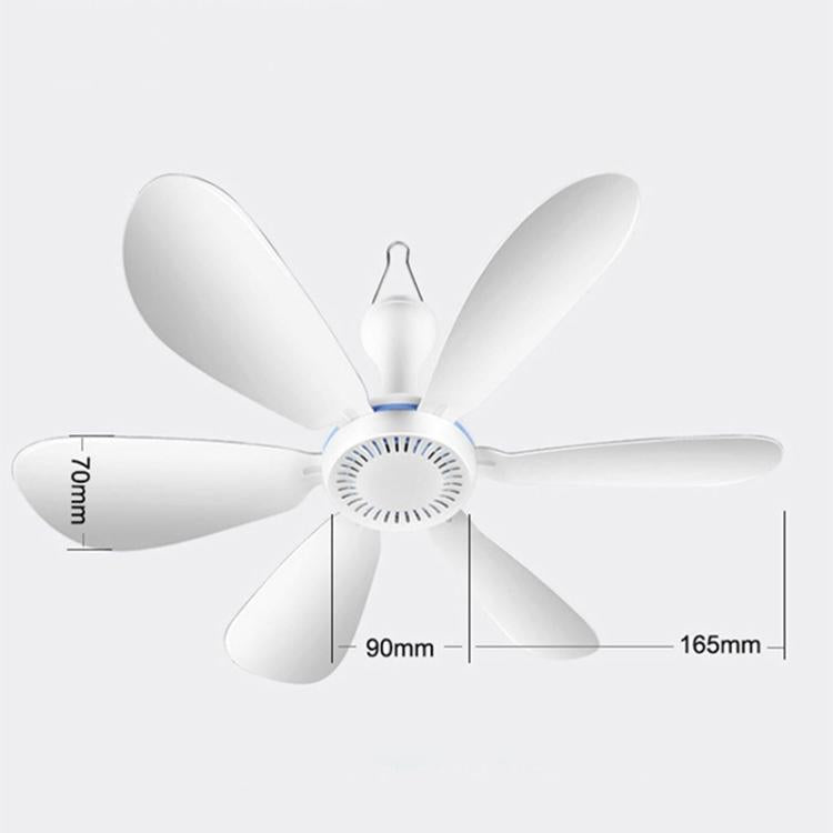 USB Home Dormitory Mute High Wind Power Mini Fan Six Blade Small Ceiling Fan, Style: Single Fan - HoMEdemic™ 