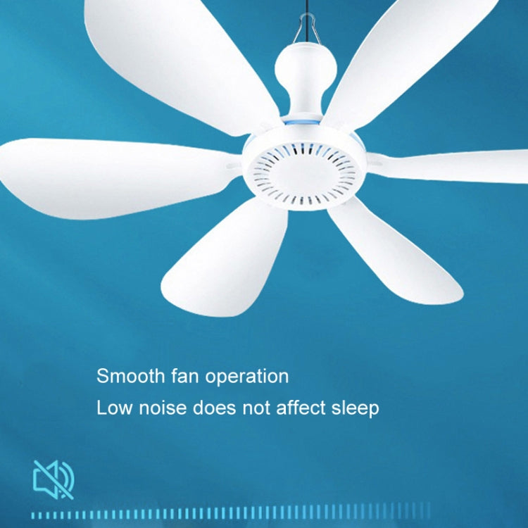 USB Home Dormitory Mute High Wind Power Mini Fan Six Blade Small Ceiling Fan, Style: Single Fan - HoMEdemic™ 