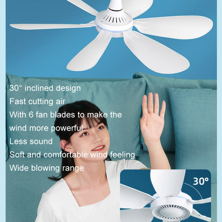 USB Home Dormitory Mute High Wind Power Mini Fan Six Blade Small Ceiling Fan, Style: Single Fan - HoMEdemic™ 