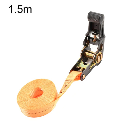 Motorcycle Ratchet Tensioner Cargo Bundling And Luggage Fixing Straps, Specification: Orange 1.5m - HoMEdemic™ 