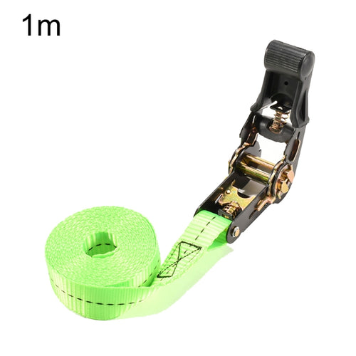 Motorcycle Ratchet Tensioner Cargo Bundling And Luggage Fixing Straps, Specification: Fluorescent Green 1m - HoMEdemic™ 