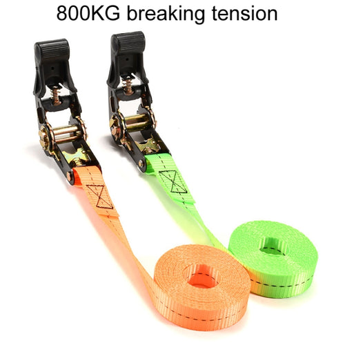 Motorcycle Ratchet Tensioner Cargo Bundling And Luggage Fixing Straps, Specification: Orange 4m - HoMEdemic™ 