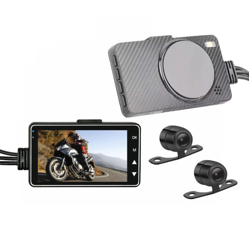 3 inch Motorcycle High-definition Dual-lens Driving Recorder - HoMEdemic™ 