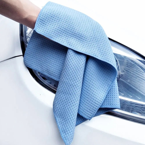 40x40cm Thickened Absorbent Honeycomb Mesh Car Wash Cleaning Towel(Sky Blue) - HoMEdemic™ 