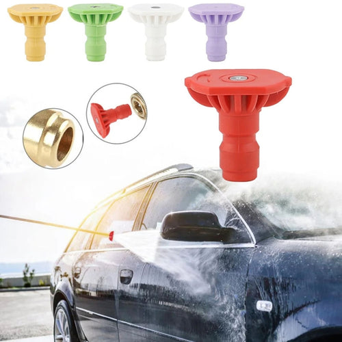 High-pressure Car Washer Nozzle Fan-shaped 1/4 Quick Plug Connector Water Rifle Parts, Specification: 15 Degree (2.0 Nozzle) - HoMEdemic™ 