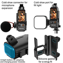 For DJI Osmo Pocket 3 HEPAIL Extended Adapter Protective Bezel Extension Handle Cold Shoe Adapter Bracket - HoMEdemic™ 