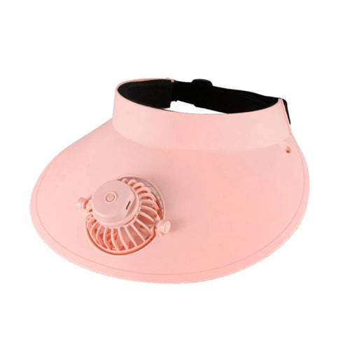 Summer Outdoor Sun Protection Adjustable Rotating Fan Sun Hat(Pink) - HoMEdemic™ 