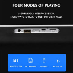NBY 6690 TWS Couplet FM Multifunctional Desktop Plug-in Card Bluetooth Speaker(Grey) - HoMEdemic™ 