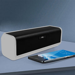 NBY 6690 TWS Couplet FM Multifunctional Desktop Plug-in Card Bluetooth Speaker(Grey) - HoMEdemic™ 